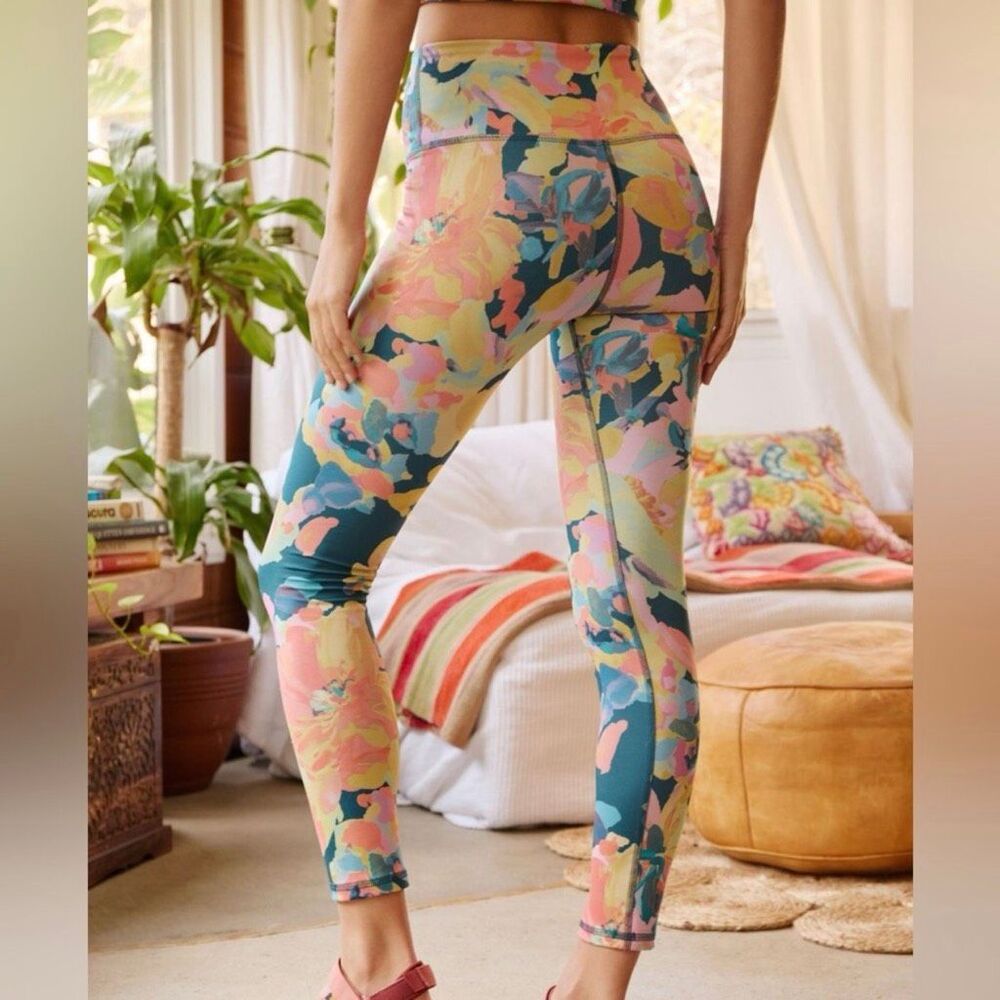 Anthropologie Daily Practice Liana Floral Leggings Medium - Picture 5 of 5